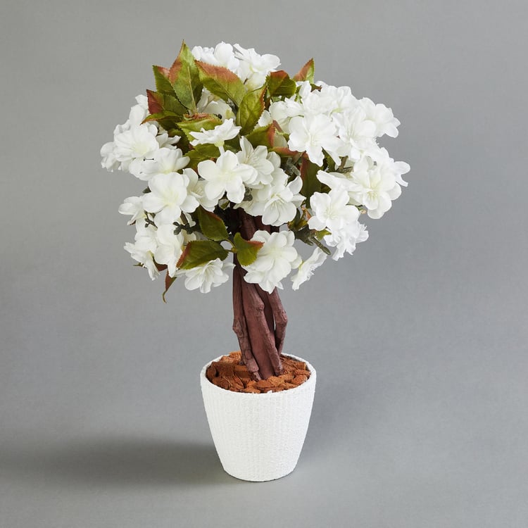 Gardenia Artificial Blossom Tree in Melamine Pot