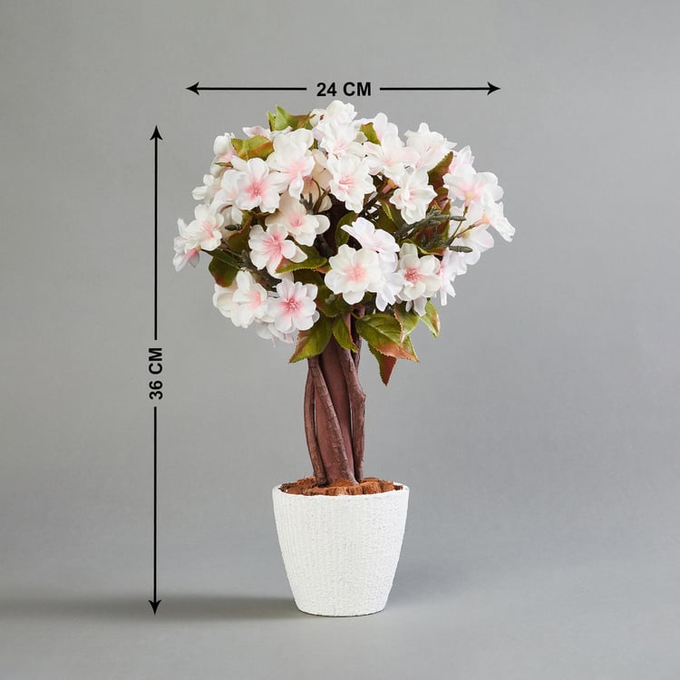 Gardenia Artificial Blossom Tree in Melamine Pot