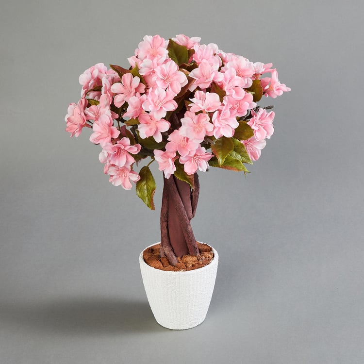 Gardenia Artificial Blossom Tree in Melamine Pot - 36 cm