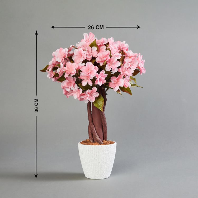 Gardenia Artificial Blossom Tree in Melamine Pot - 36 cm