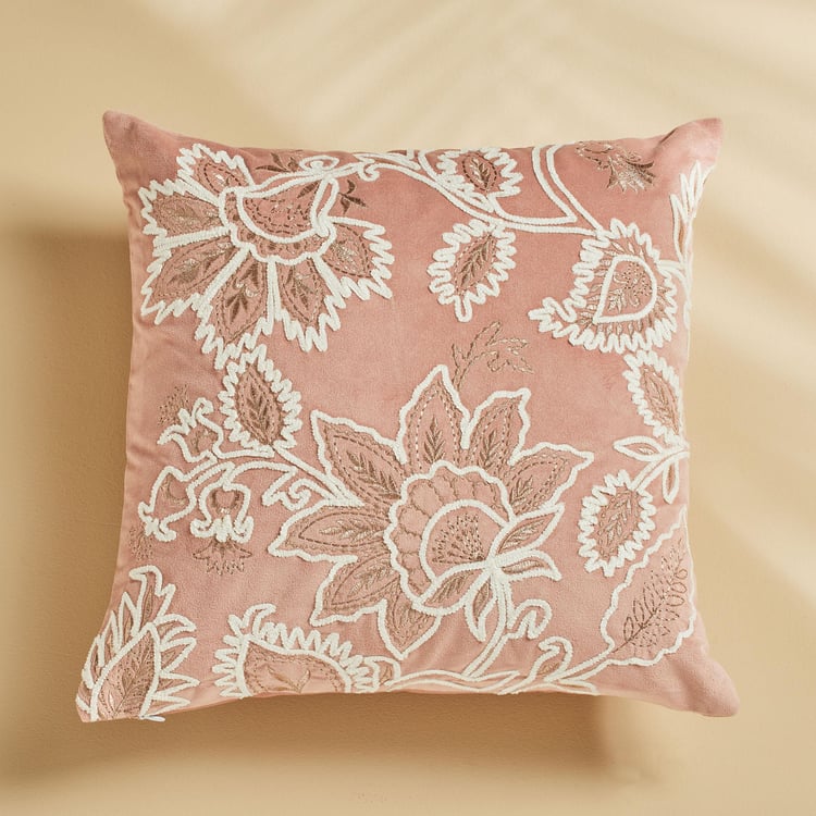 Endura Embroidered Cushion Cover - 40x40cm