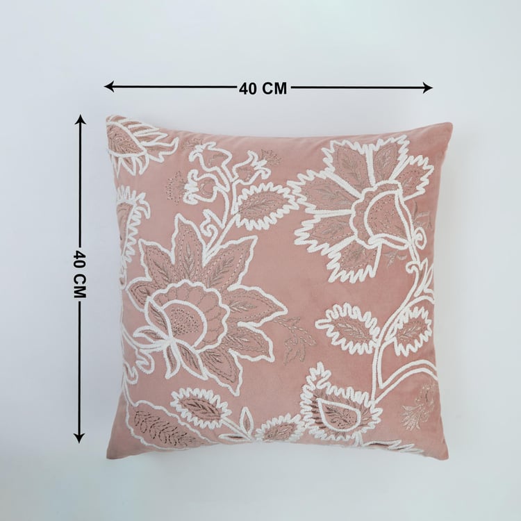 Endura Embroidered Cushion Cover - 40x40cm