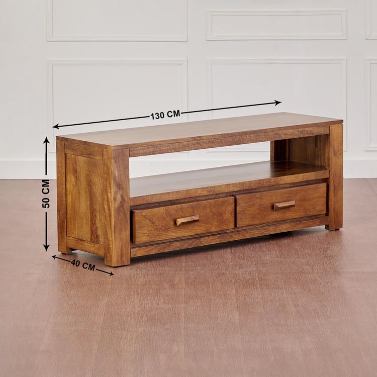 Adana Mango Wood TV Unit - Brown