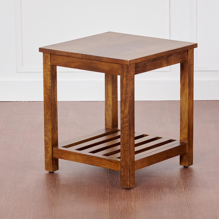 Adana Mango Wood End Table - Brown