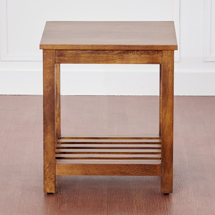 Adana Mango Wood End Table - Brown