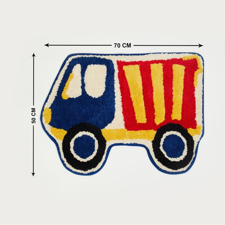 Slate Kids Truck-Shaped Anti-Slip Bath Mat - 70x50cm