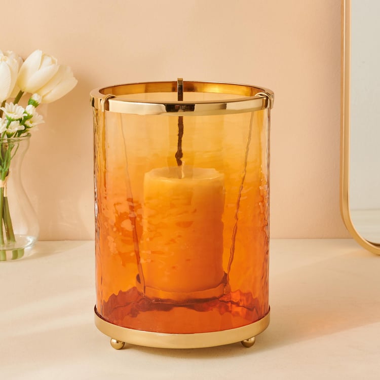 Rylee Glass and Stainless Steel Candle Holder