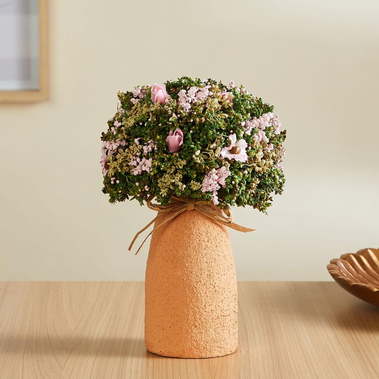 Gardenia Artificial Cosmos Flowers in Paper Pot - 19 cm