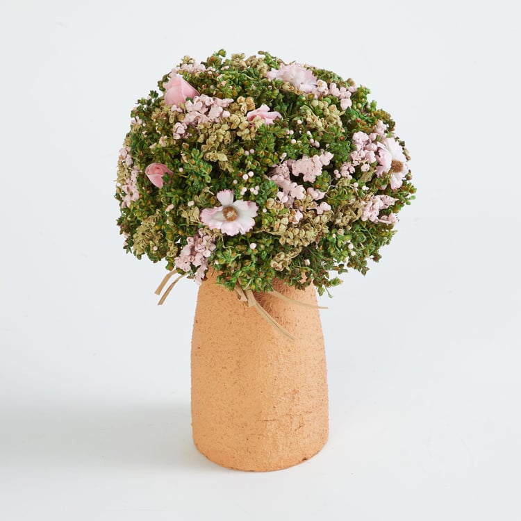 Gardenia Artificial Cosmos Flowers in Paper Pot - 19 cm