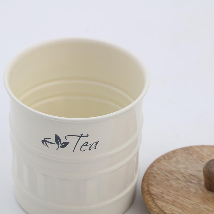 Mirage Iron Tea Canister with Mango Wood Lid