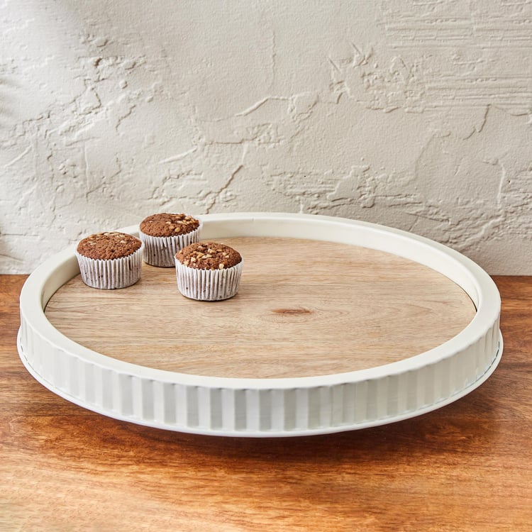 Mirage Mango Wood and Iron Lazy Susan