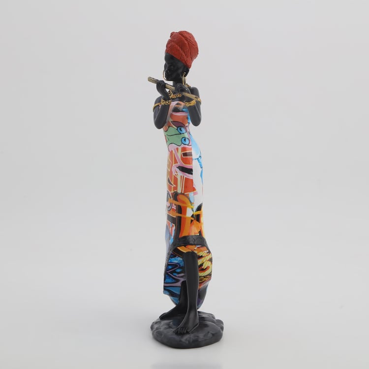 Corsica Kadence Polyresin African Flute Figurine