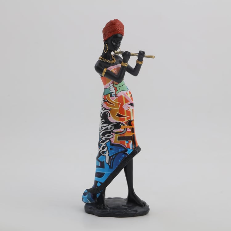 Corsica Kadence Polyresin African Flute Figurine