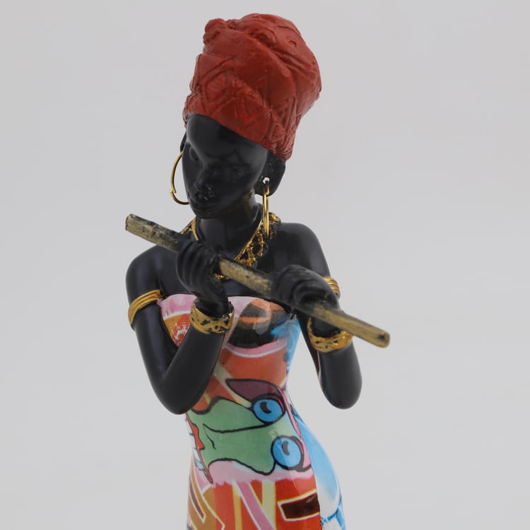 Corsica Kadence Polyresin African Flute Figurine