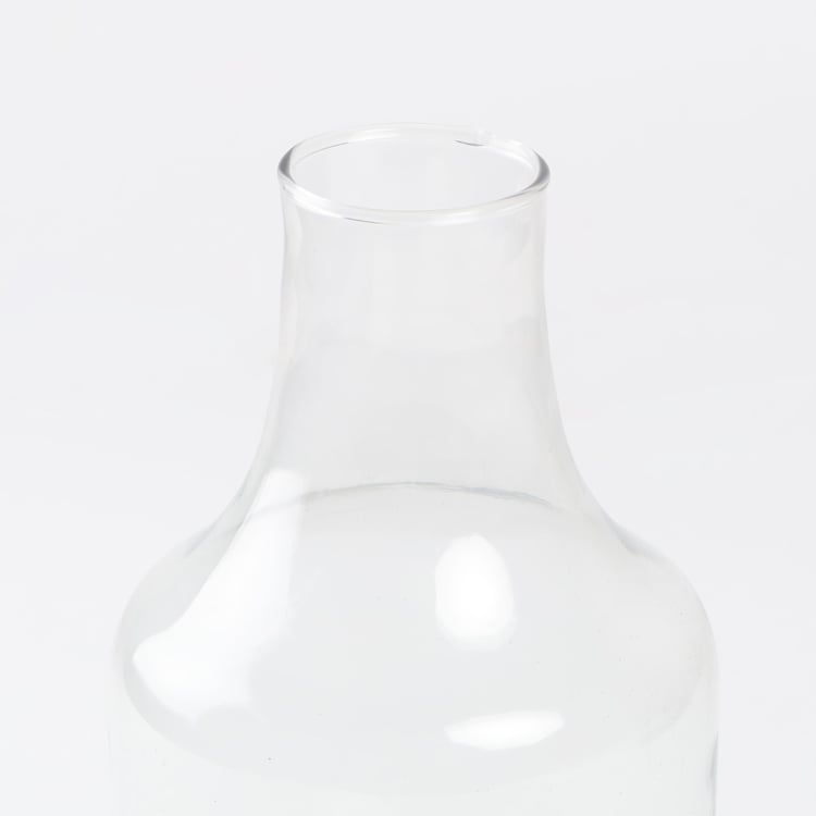 Splendid Santorini Glass and Rattan Vase