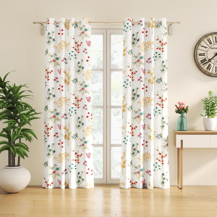 Saddle Set of 2 Printed Light Filtering Door Curtains