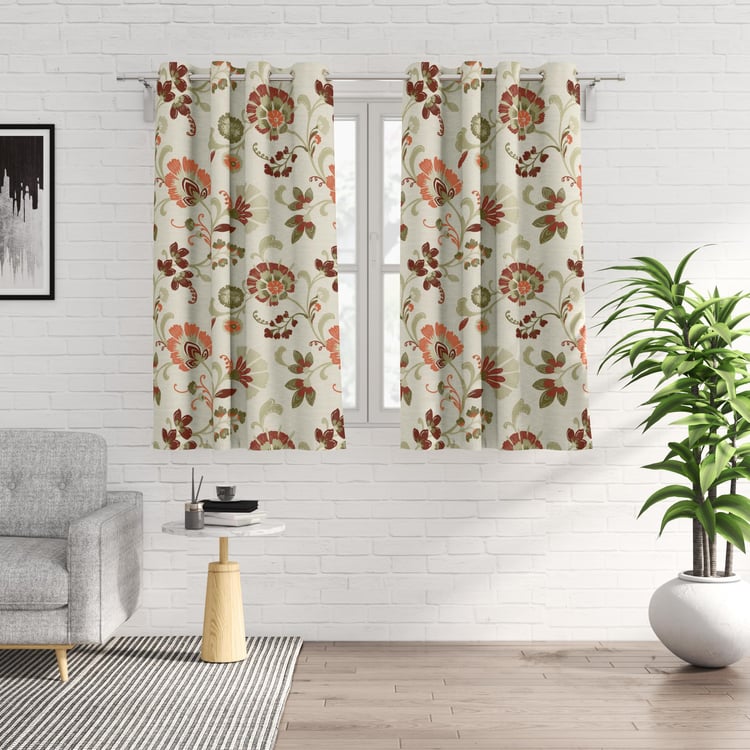 Saddle Set of 2 Printed Light Filtering Window Curtains