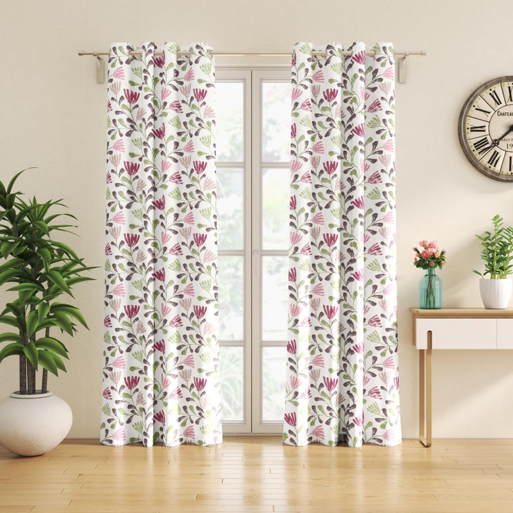 Saddle Set of 2 Printed Light Filtering Door Curtains