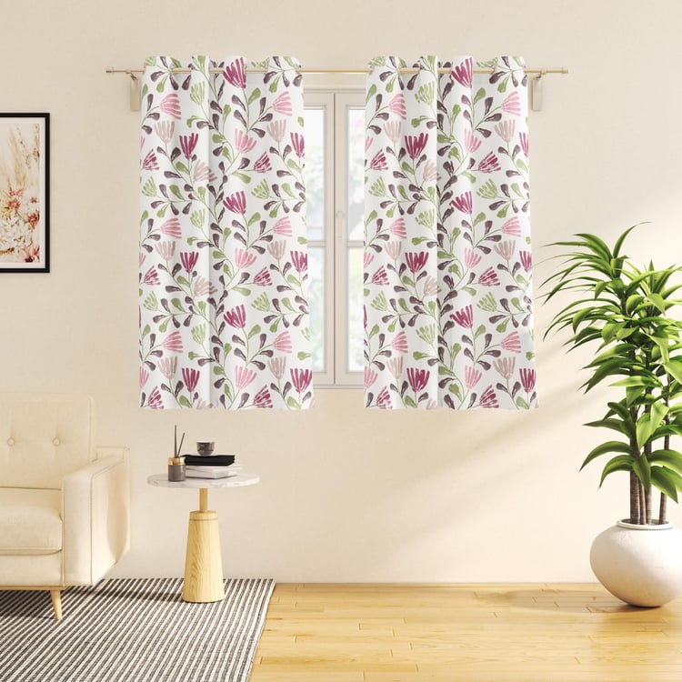 Saddle Set of 2 Printed Light Filtering Window Curtains