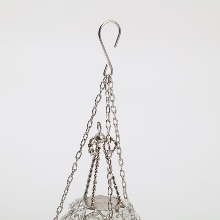 Corsica Tasta Iron and Crystal Hanging Votive Holder