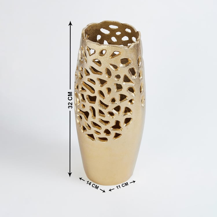 Corsica Zarin Aluminium Cut-Out Vase