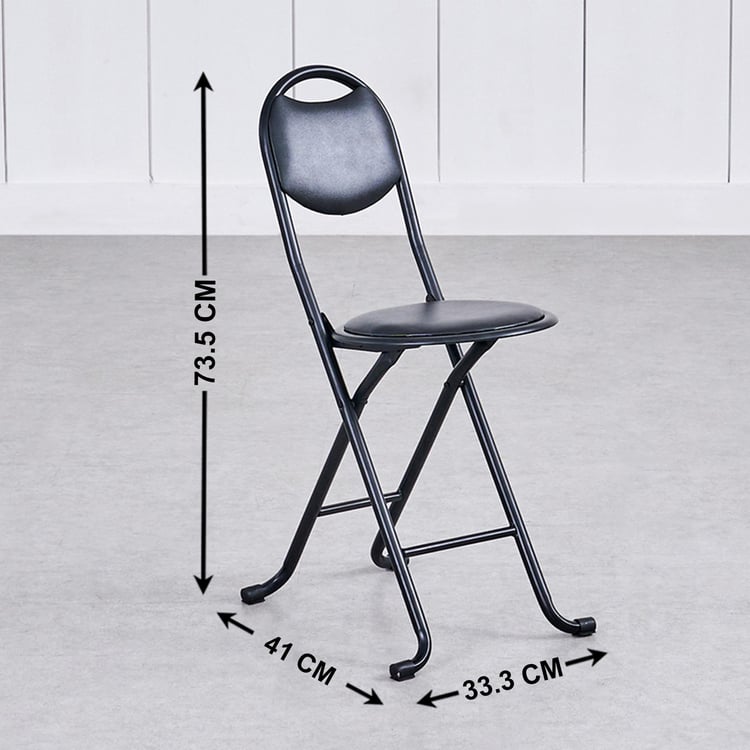 Cindy Metal Folding Chair - Black