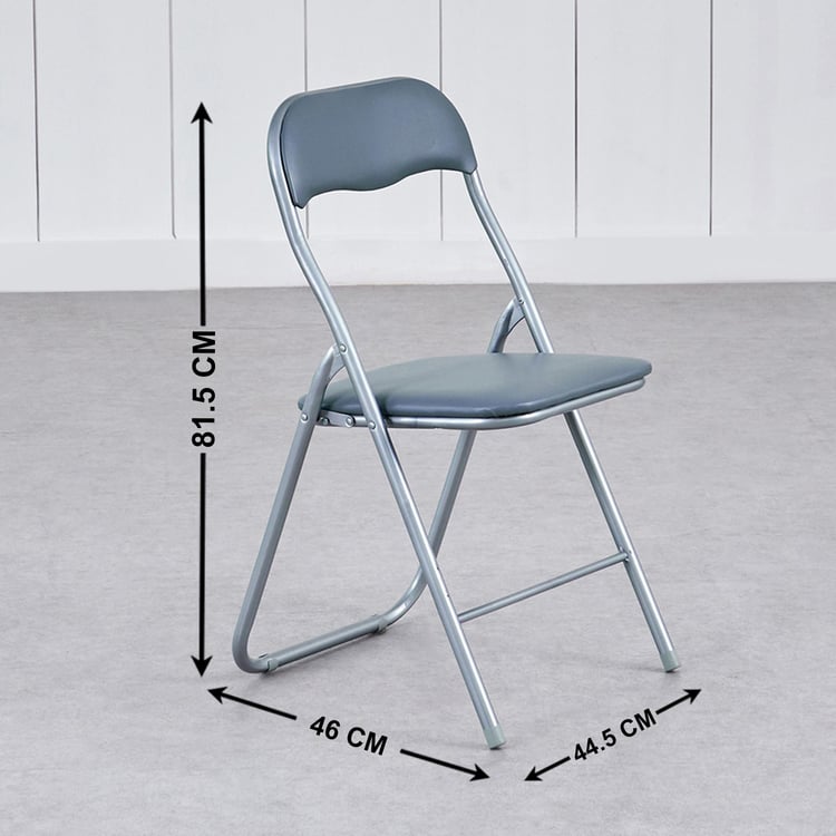 Madonna Metal Folding Chair - Grey