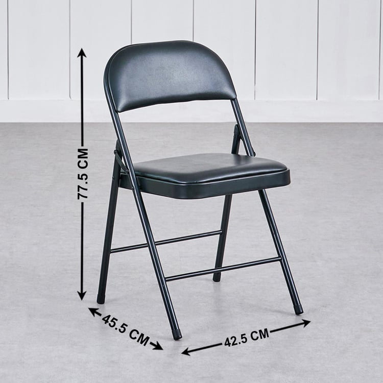 Natasha Metal Folding Chair - Black