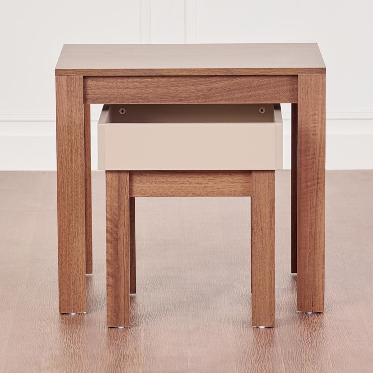 Leon Nest of 2 Tables - Brown