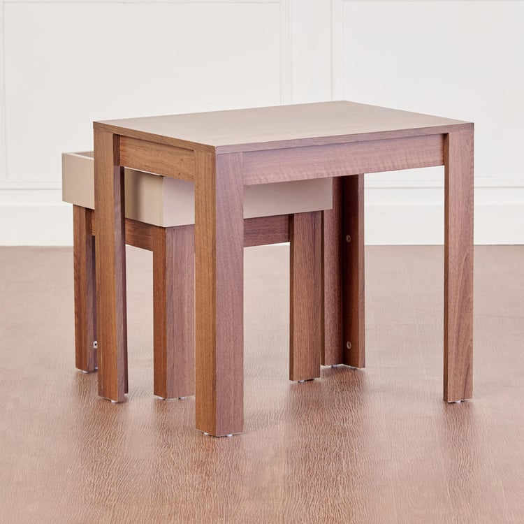 Leon Nest of 2 Tables - Brown