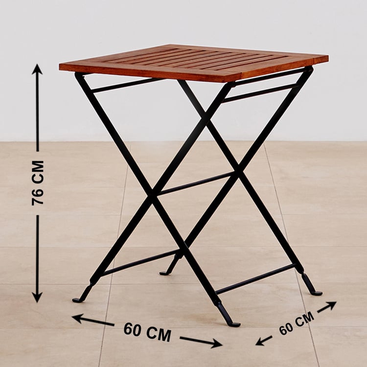 Bud Mango Wood Foldable Outdoor Table - Brown