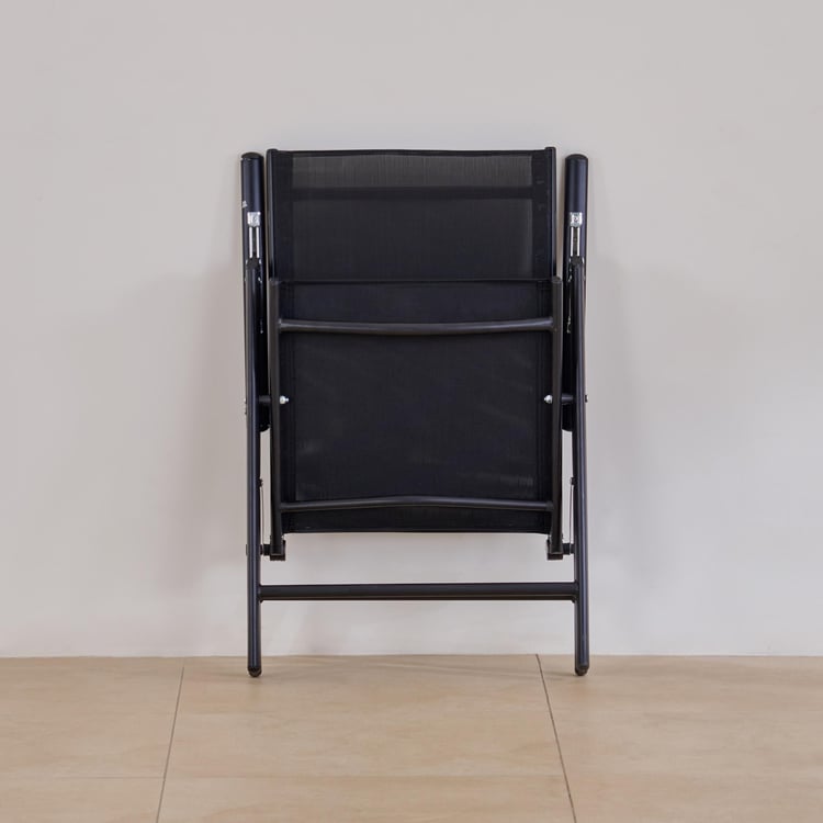 Highland Fabric Folding Easy Chair - Black