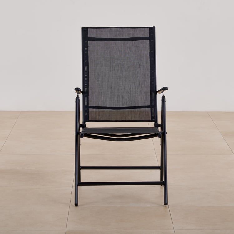 Highland Fabric Folding Easy Chair - Black