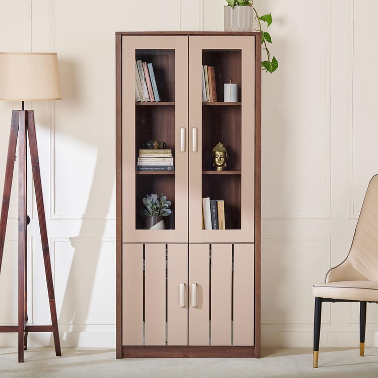 Leon 2-Door Book Cabinet - Brown