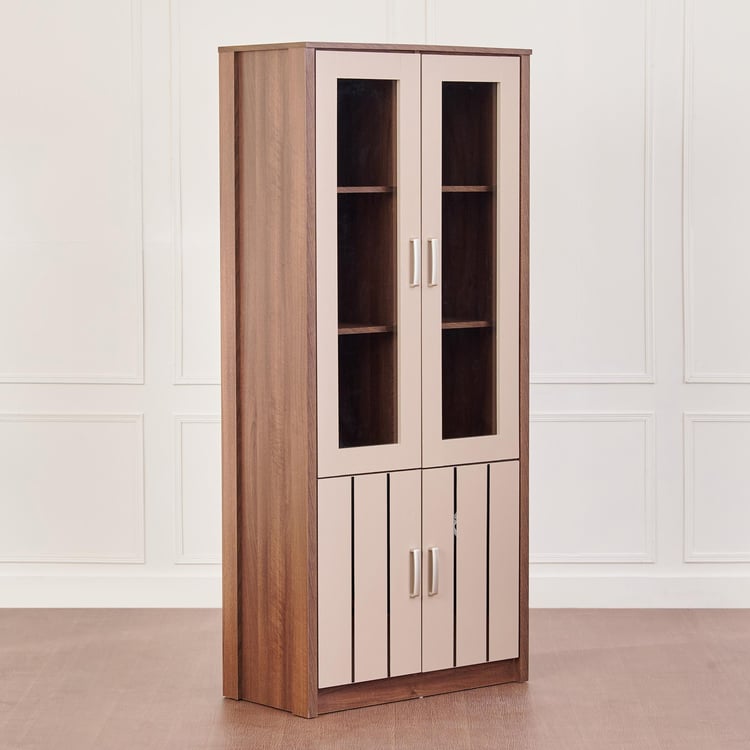 Leon 2-Door Book Cabinet - Brown