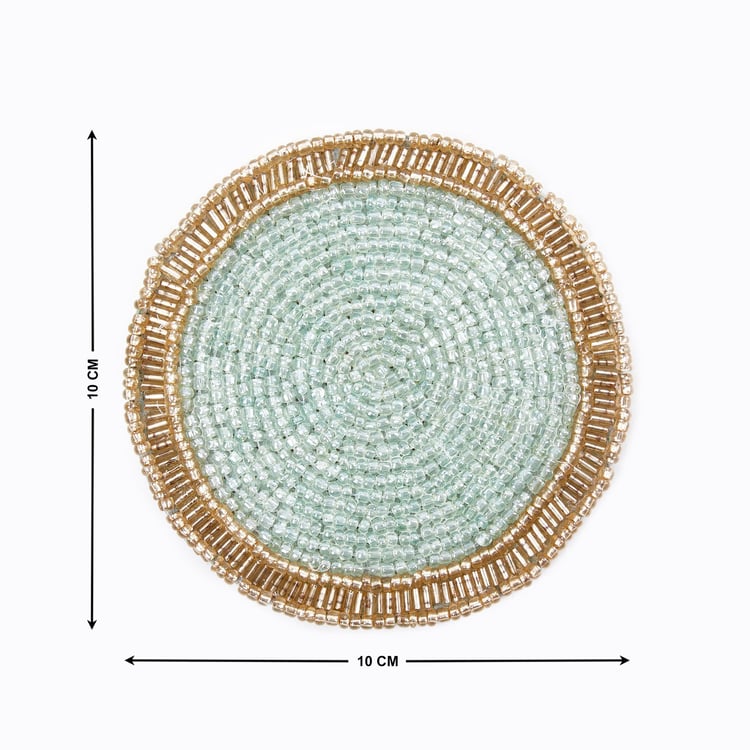 Hello Spring Set of 4 Glass Beaded Coasters