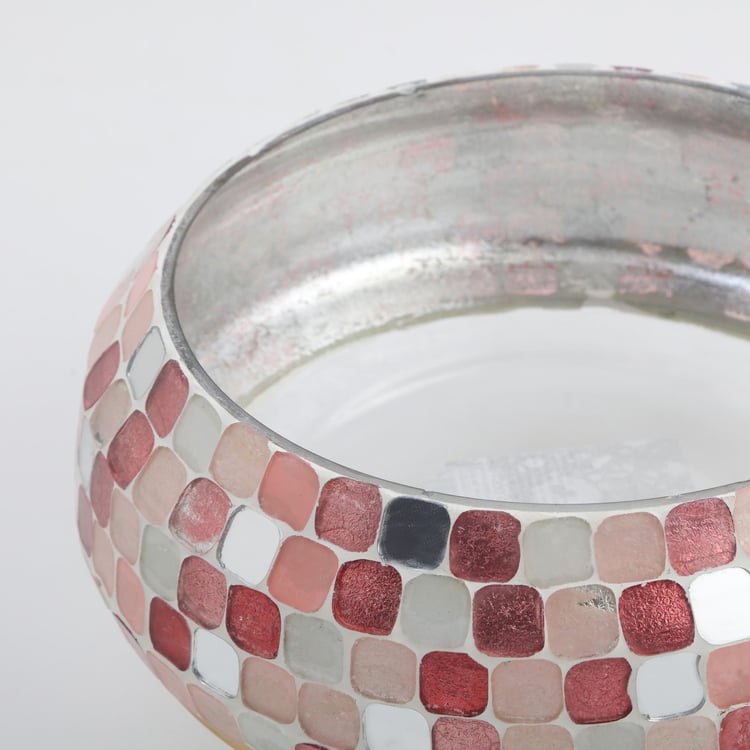 Corsica Glass Mosaic Patterned Potpourri Bowl with Metal Stand