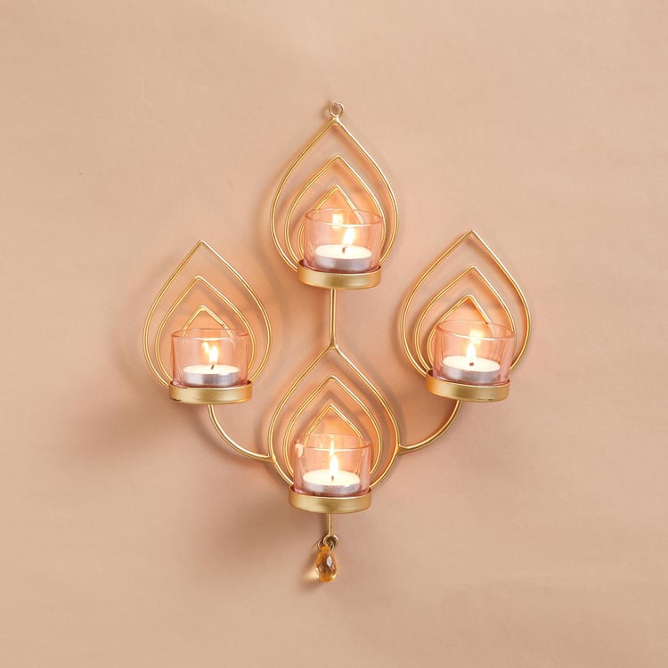 Corsica Kamal Metal Wall Hanging Multi T-Light Holders