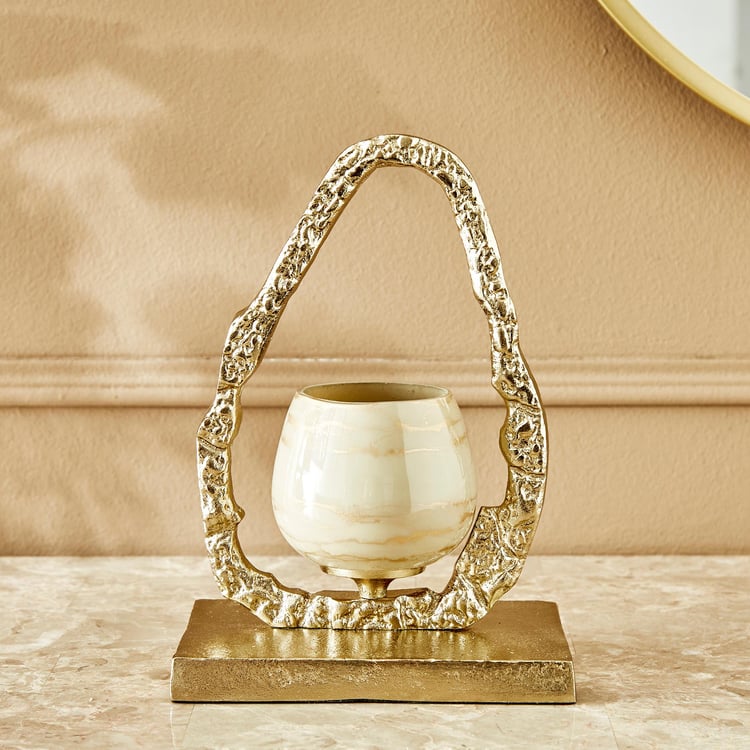 Eternity Vogue Glass and Metal T-Light Holder