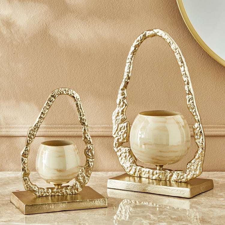 Eternity Vogue Glass and Metal T-Light Holder