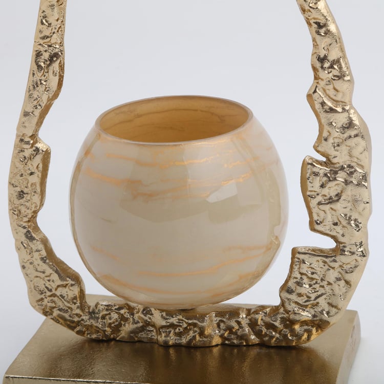 Eternity Vogue Glass and Aluminium T-Light Holder