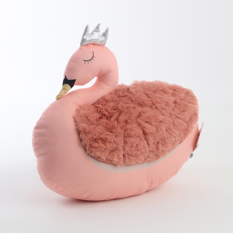 Slate Swan-Shaped Filled Cushion - 36x36cm