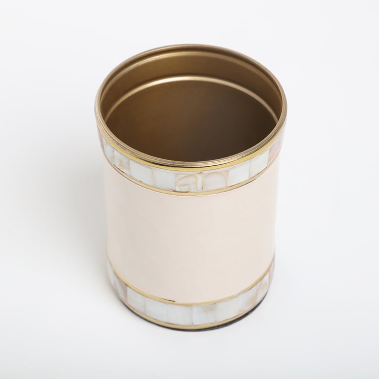 Panama Stainless Steel and Marble Cotton Box