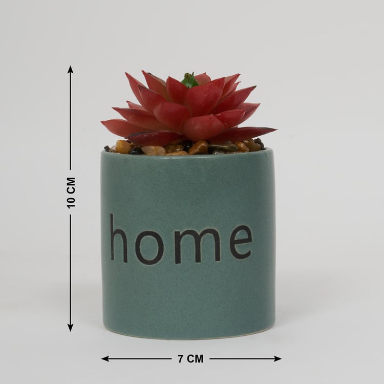 Garnet Garden Artificial Succulent in Ceramic Planter