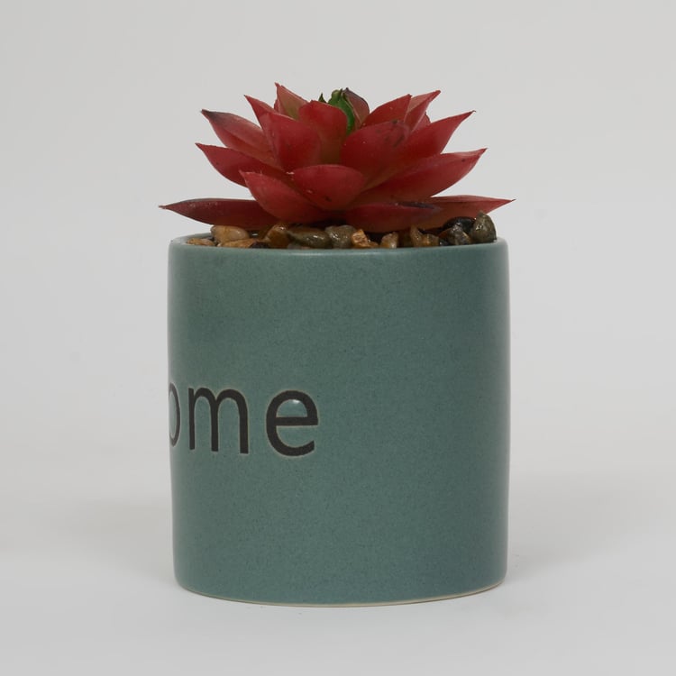 Garnet Garden Artificial Succulent in Ceramic Planter