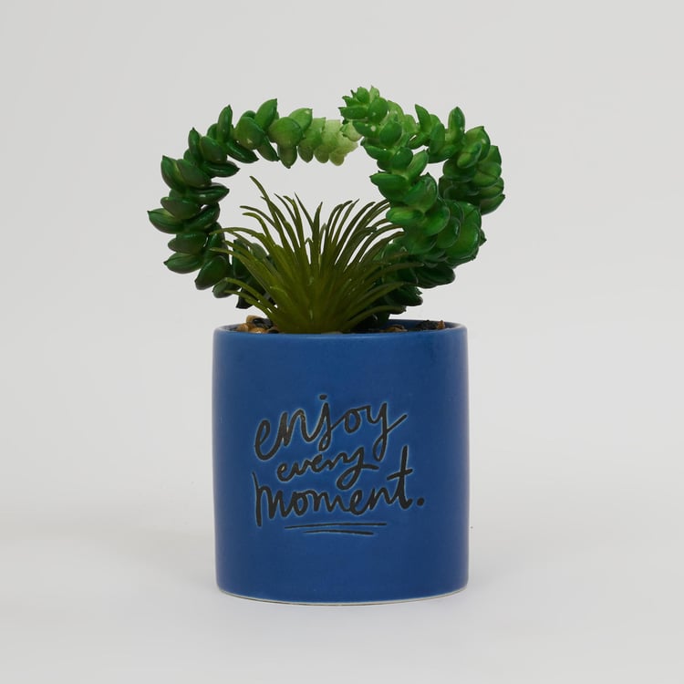 Garnet Garden Artificial Succulent in Ceramic Planter