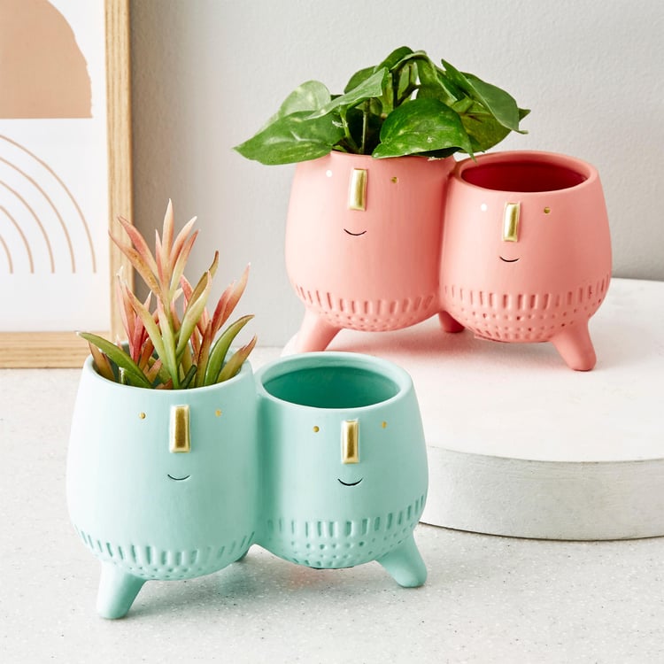 Hello Spring Ceramic Face Planter