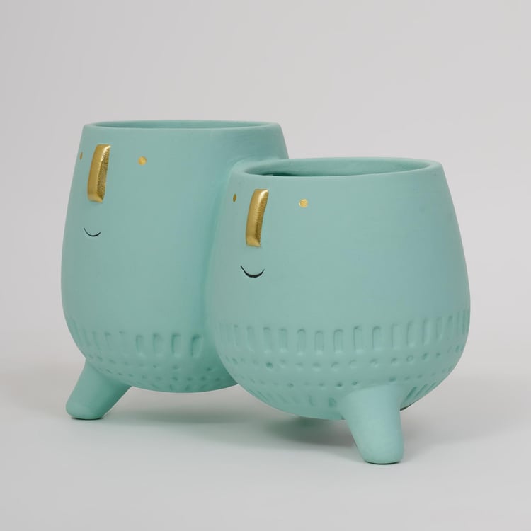 Hello Spring Ceramic Face Planter