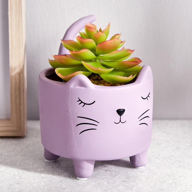 Gloria Ceramic Sleeping Cat Planter