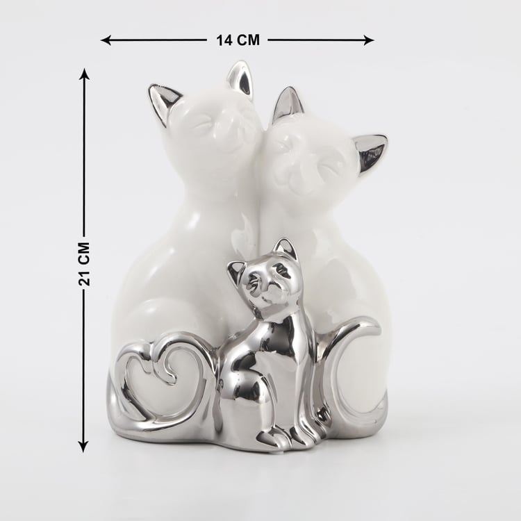 Brighton Ceramic Cat Family Figurine